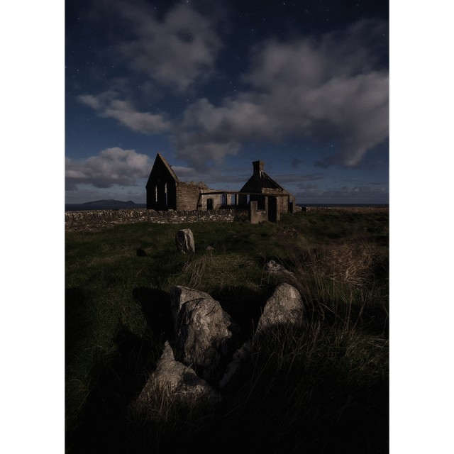 Ryan's Daughter Schoolhouse at night - Dunquin